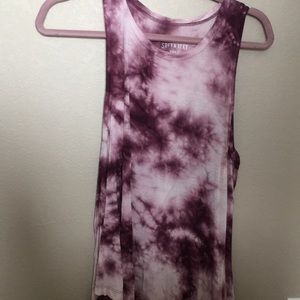 tie dye red soft and sexy tank top